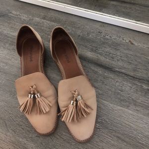 Jeffrey Campbell Beige Open Case Loafers